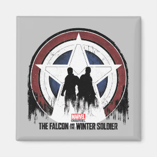 Falcon & Winter Soldier Shield Silhouettes Magnet