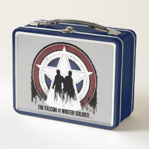 Falcon & Winter Soldier Shield Silhouettes Metal Lunch Box