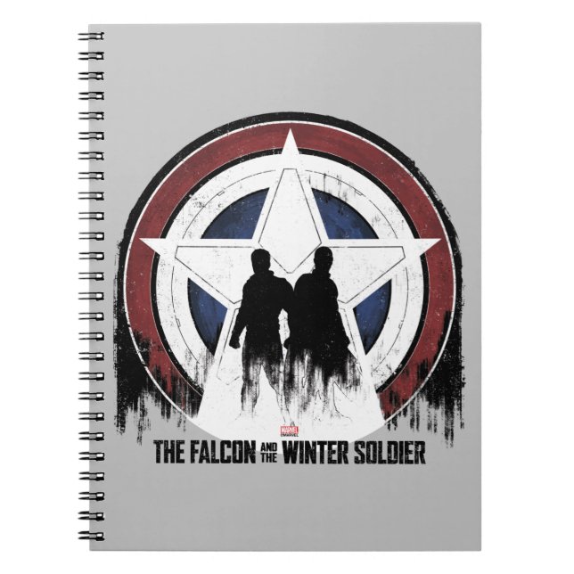 Falcon & Winter Soldier Shield Silhouettes Notebook (Front)