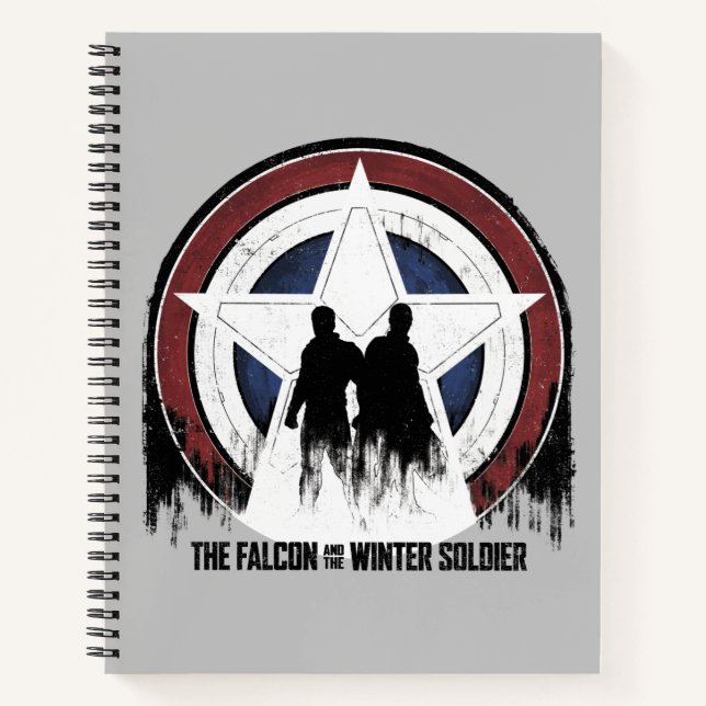 Falcon & Winter Soldier Shield Silhouettes Notebook (Front)