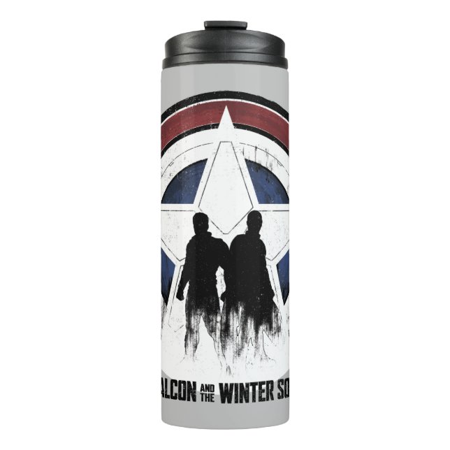 Falcon & Winter Soldier Shield Silhouettes Thermal Tumbler (Front)
