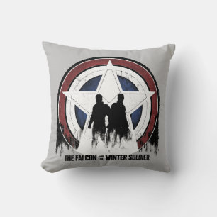 Falcon & Winter Soldier Shield Silhouettes Throw Pillow