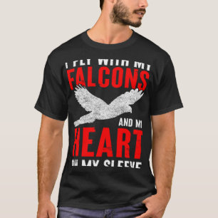 Falconer Dad Falconry Heart on My Sleeve  1 T-Shirt