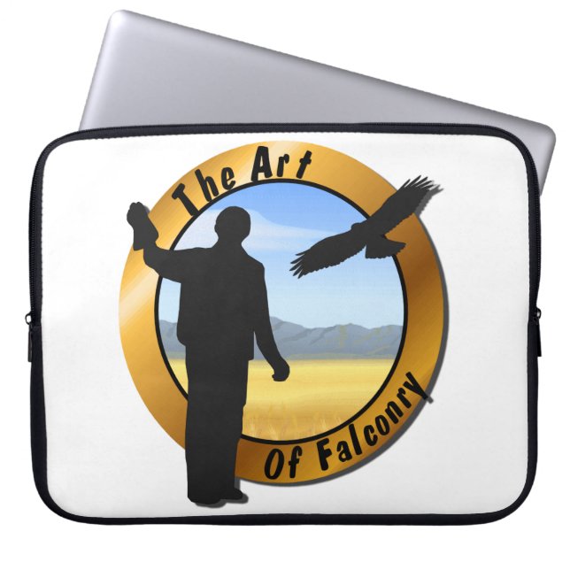 Falconer Medallion Round Laptop Sleeve (Front)
