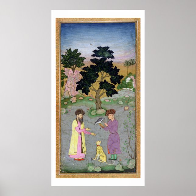 Falconer with companion and pet cheetah, from the poster (Front)