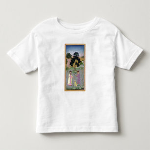 Falconer with companion and pet cheetah, from the toddler t-shirt