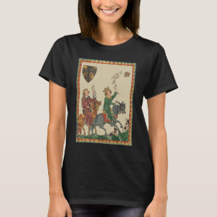 Falconry, 14th Century Codex Manesse T-Shirt