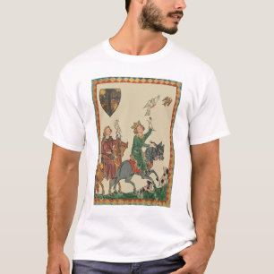 Falconry, 14th Century Codex Manesse T-Shirt
