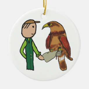 Falconry Ceramic Ornament