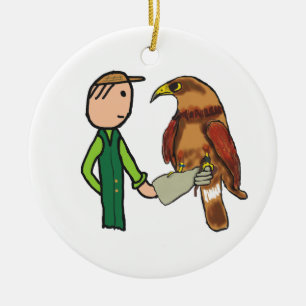 Falconry Ceramic Ornament