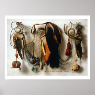 Falconry Equiment - 1650 Poster