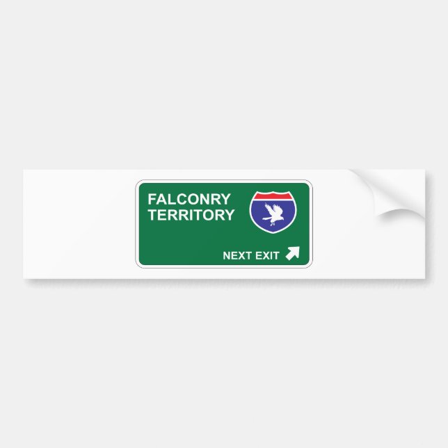 Falconry Next Exit Bumper Sticker (Front)