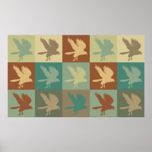 Falconry Pop Art Poster