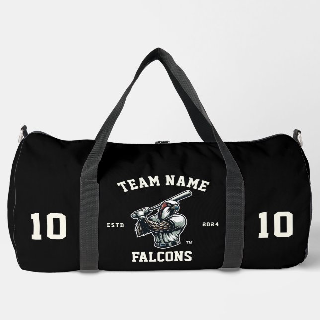 Falcons "Customizable" Baseball Duffle Bag (Front)