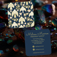 Falcons & Roses Elegant Boho Navy Square