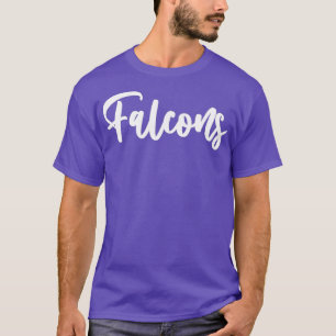 Falcons School Sports Team Mascot Town Go College  T-Shirt