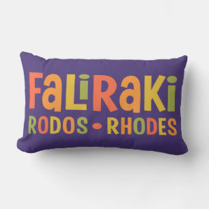 Faliraki Rhodes throw pillows