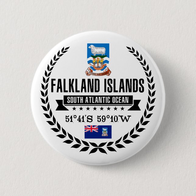 Falkland Islands 2 Inch Round Button (Front)