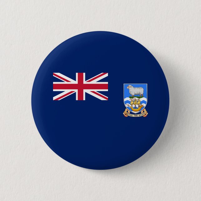Falkland Islands Flag 2 Inch Round Button (Front)