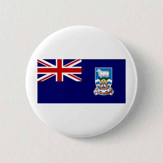 Falkland Islands Flag 2 Inch Round Button (Front)