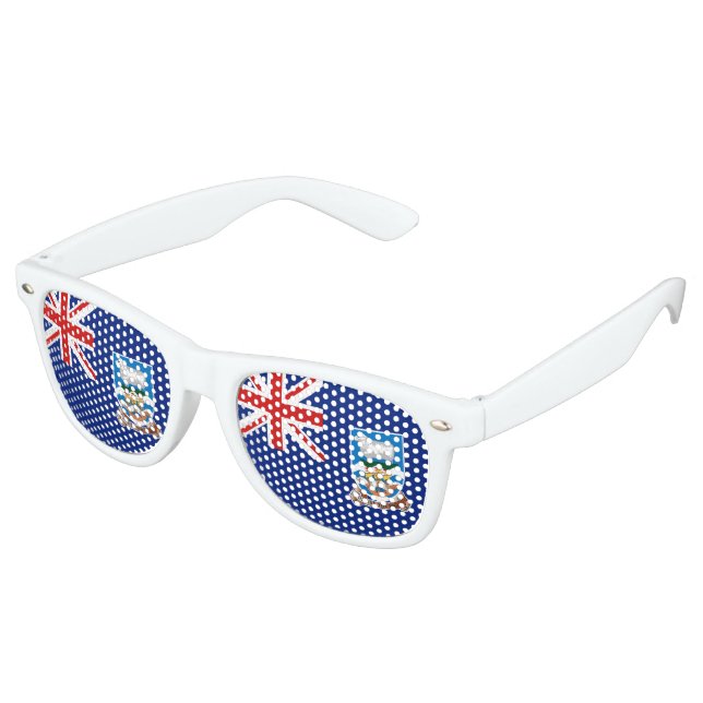 Falkland Islands Flag Retro Sunglasses (Angled)