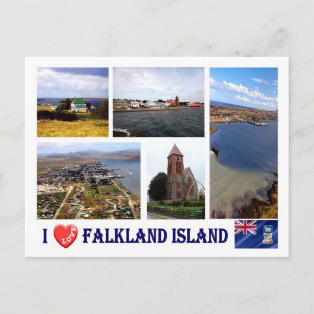 Falkland Islands - I Love - Postcard (Front)