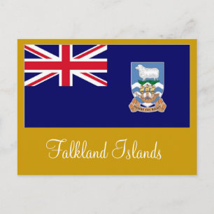 Falkland Islands Islas Malvinas flag Postcard