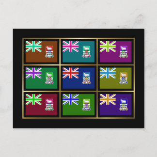 Falkland Islands Multihue Flags Postcard