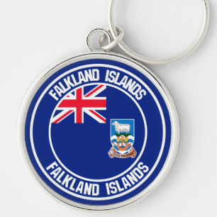 Falkland Islands Round Emblem Keychain