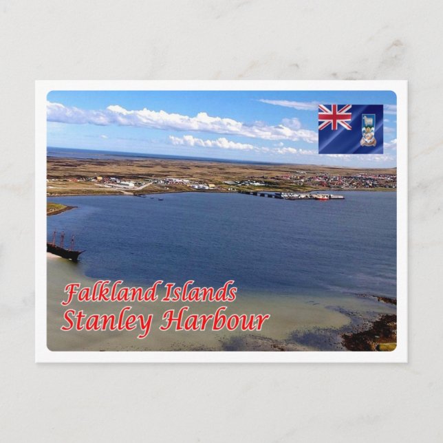 Falkland Islands - Stanley Harbour - Postcard (Front)