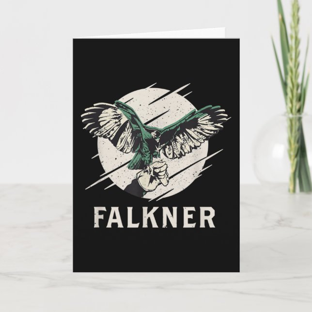 Falkner I Falconry Hunting Bird of Prey Hunting Card (Front)
