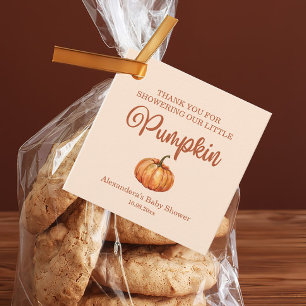 Fall A Little Pumpkin Baby Shower Favour Tags