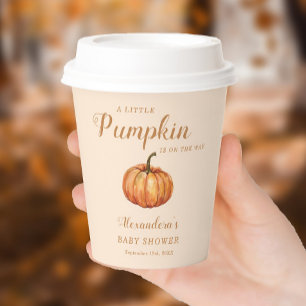 Fall A Little Pumpkin Baby Shower Paper Cups