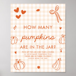 Fall A Little Pumpkin Guess How Many Pumpkins Game Poster