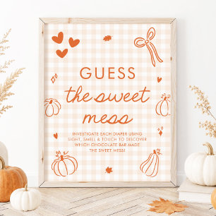 Fall A Little Pumpkin Guess the Sweet Mess Game Poster