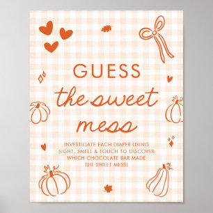 Fall A Little Pumpkin Guess the Sweet Mess Game Poster