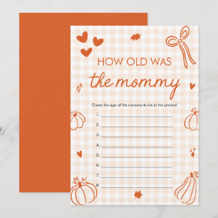 Fall A Little Pumpkin How Old Was The Mommy Game Invitation