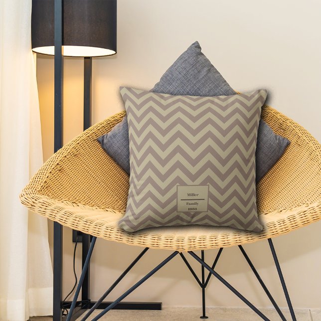 Fall Abstract Hill Views  Custom Name Throw Pillow (Creator Uploaded)