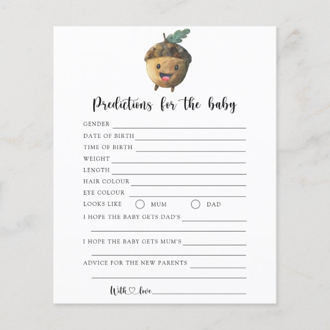 Fall acorn - baby predictions and advice (Front)