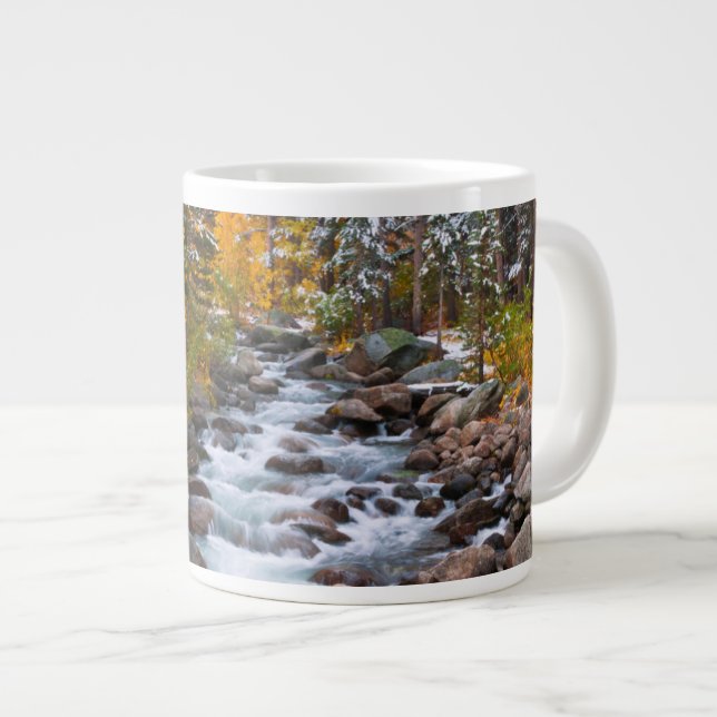 Fall along Bishop creek, California Large Coffee Mug (Front Right)