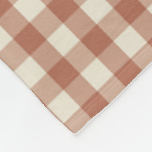 Fall Amaro on Panna Cotta Gingham - plaid pattern. Fleece Blanket