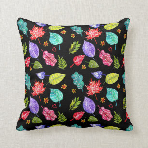 Fall and Autumn Colourful Leaf Foliage Throw Pillo Pillow