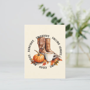 Fall and Autumn Vibes Postcard