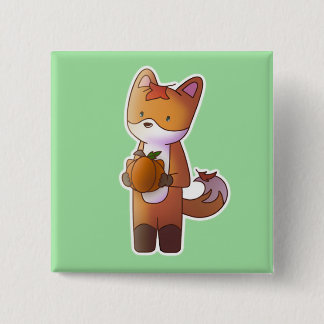 Fall Animal Product Series by AskStudio 4 Inch Rou 2 Inch Square Button