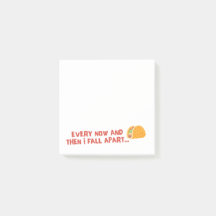 Fall Apart Taco Funny Post-It Notes