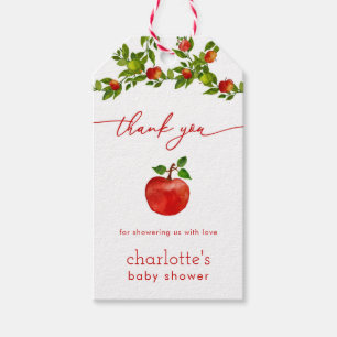 Fall Apple Baby Shower Favour Tag