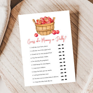 Fall Apple Basket Baby Shower Guess Who Game