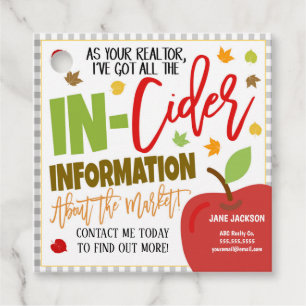 Fall Apple Cider Realtor Gift Tags