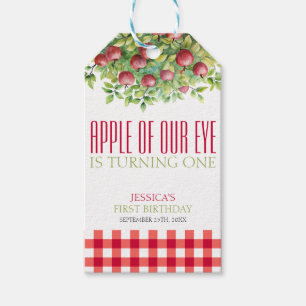 Fall Apple of Our Eye First Birthday Gift Tags