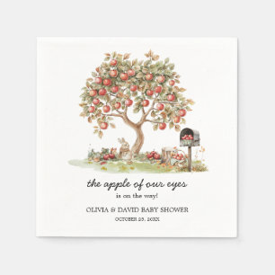Fall Apple of our Eyes Baby Shower Napkin
